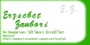 erzsebet zambori business card